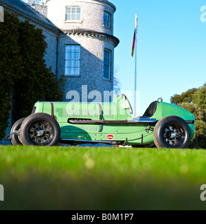 British racing green ERA formula one F1 car auto single seat automobile classic vintage veteran Stock Photo