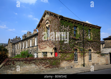 Houses in Saltaire Village, UNESCO World Heritage Site, Bradford, West Yorkshire, England UK Stock Photo