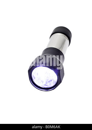 LED torch light isolated on white background Stock Photo