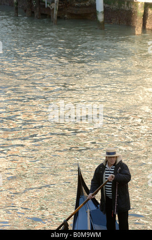 Gondola on the grand canal in Venice Stock Photo