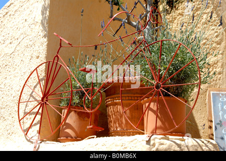 Bicycle Oia village Santorini Greece Stock Photo