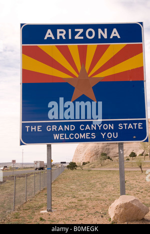 Welcome to Arizona Sign USA Stock Photo