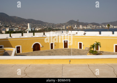 Interior courtyard of Fuerte San Diego Fort, Acapulco, Mexico Stock Photo