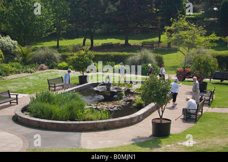 Visitors to the Ventnor Botanic Gardens, Isle of Wight, England, UK Stock Photo