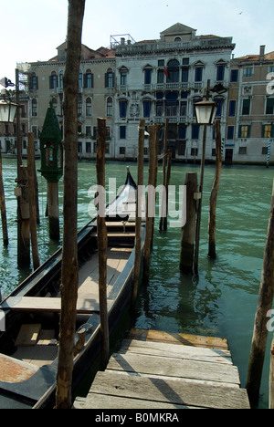 Gondolas on the Grand Canal, Venice, Italy. Stock Photo