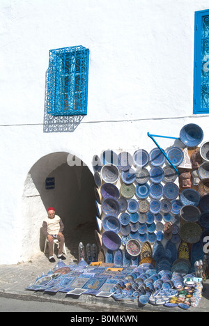 Crafts in Sidi Bou Said, near Tunis in Tunisia. Stock Photo
