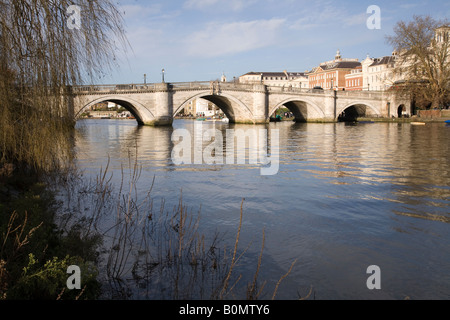 Richmond Bridge at Richmond upon Thames, Surrey. UK. Stock Photo