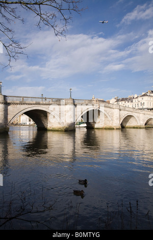 Richmond Bridge at Richmond upon Thames, Surrey. UK. Stock Photo