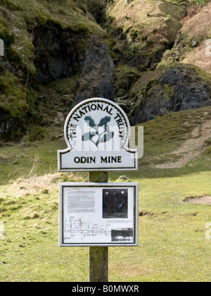 Entrance to the abandoned Odin lead mine, at the foot of Treak Cliff hill at Castleton, Derbyshire, England. UK. Stock Photo