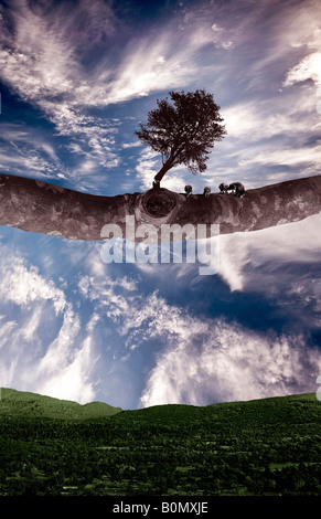 Digital art book cover global warming concept Stock Photo