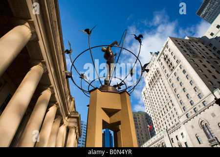 United Nations monument outside Union Station, Toronto, Canada Stock Photo