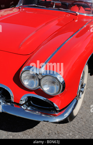Red Chevrolet Corvette C1 produced sometime between 1956 1962 Stock Photo