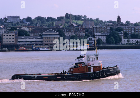 Tugboat on the River Thames at Gravesend Kent England UK Stock Photo