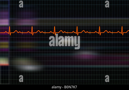 Electrocardiogram conceptual background Stock Photo