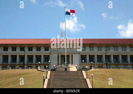The Panama Canal Administration Building in the Area of Ancon Balboa in Panama City Stock Photo