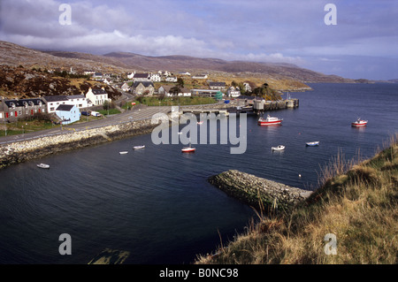 The ferry port of Tarbert, Isle of Harris, Scotland Stock Photo