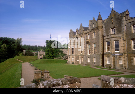 Melrose - Abbotsford House, home of Sir Walter Scott on the River Tweed Stock Photo