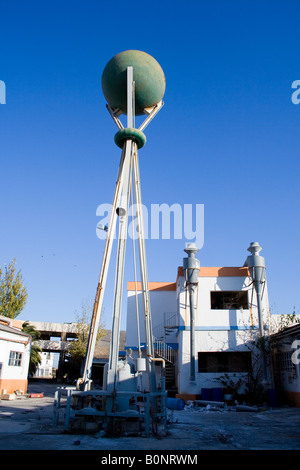 chimney ,periphery, leaved factory, el saler, Stock Photo