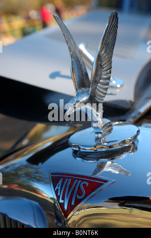 1937 Alvis Silver Crest hood ornament, or mascot Stock Photo