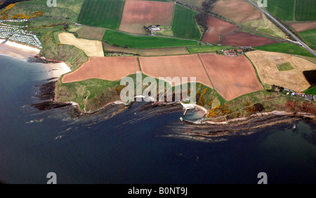 Aerial view of part of the Fife coastline in Scotland Stock Photo