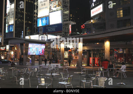 Yonge Dundas Square, Night Toronto, Ontario, Canada Stock Photo