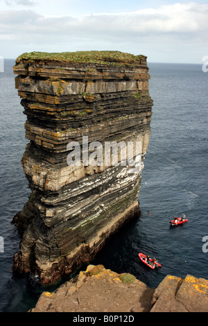 Dun Briste sea stack, Downpatrick Head, Ballycastle, County Mayo, Republic of Ireland Stock Photo