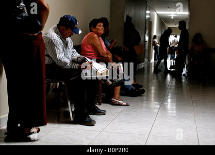 People wait in the hospital during a 2006 surgical mission to Sula Santa Barbara hospital in Honduras October 31 2006 Photo by J Stock Photo