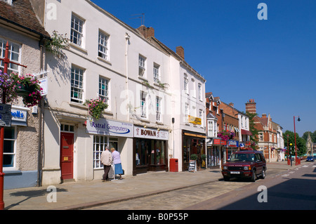 High Street shops Daventry Northamptonshire England Stock Photo