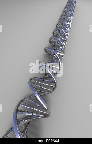 DNA Double Helix Model on black background - 3D render - Concept image ...