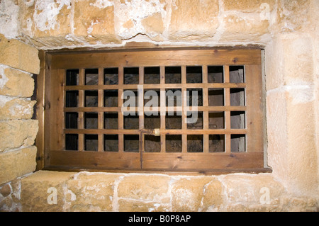Close up of window bars in Paphos Castle, Cyprus Stock Photo