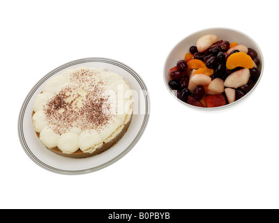 Banoffee Pie And Fruit Salad Stock Photo - Alamy