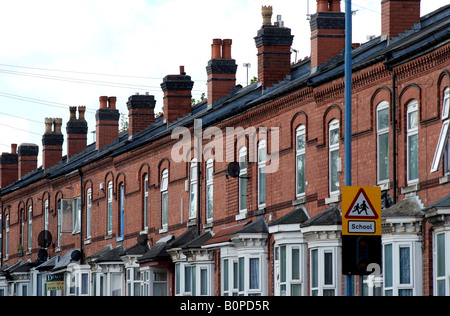 Terraced housing, Small Heath, Birmingham, West Midlands, England, UK Stock Photo