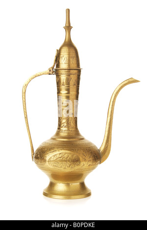 Aladdin's magic lamp isolated on white background Stock Photo - Alamy