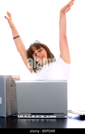 Teenage Girl Stretching Model Released Stock Photo