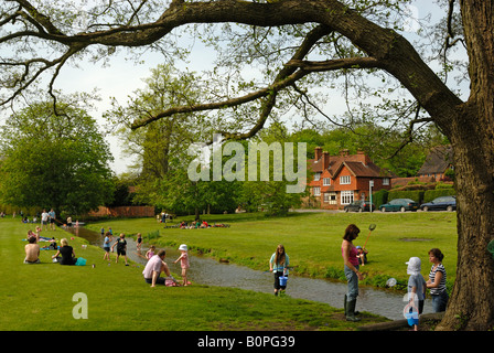 Village Green, Abinger Hammer, Surrey Stock Photo