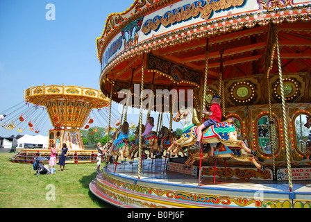 Fairground rides, Royal Windsor Horse Show, Home Park, Windsor, Berkshire, England, United Kingdom Stock Photo