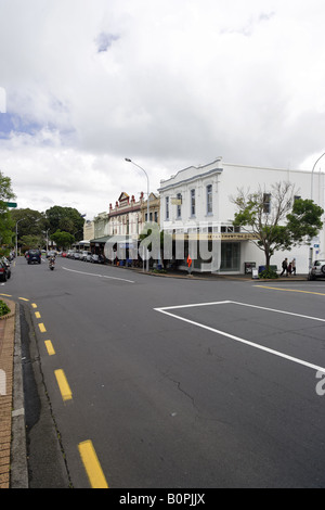 Shops and restaurants in Devonport, New Zealand Stock Photo