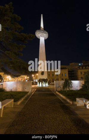 The Memorial of Rebirth monument in Revolution Square in Bucharest ...