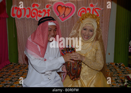 thai muslim wedding ritual Stock Photo