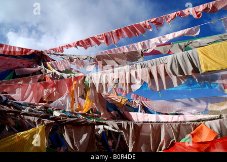 mani wall, om mani padme hum,Yushu,Qinghai Stock Photo