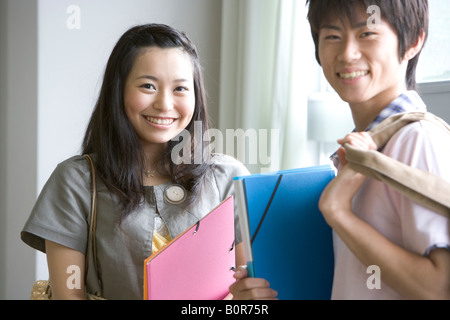 Portrait of two students Stock Photo