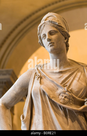 Athena marble statue at The Louvre Museum, Paris, France Stock Photo ...