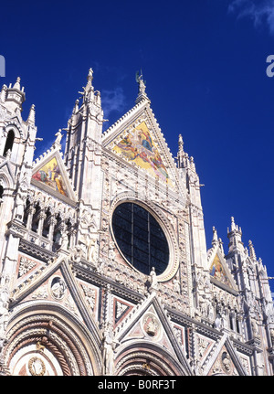 Duomo cathedral west front Siena Tuscany Italy Stock Photo