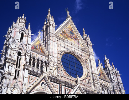 Duomo cathedral west front Siena Tuscany Italy Stock Photo