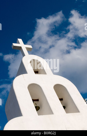 Small church in Playa del Carmen Mexico Stock Photo