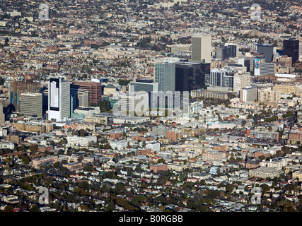 aerial above Century City Los Angeles, California