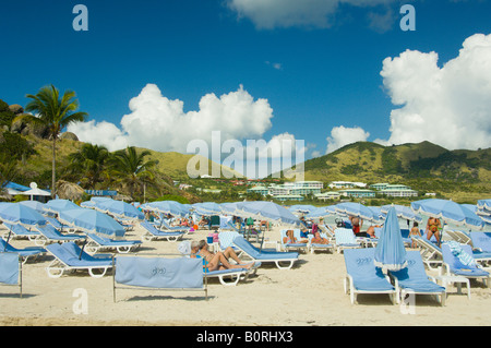 Orient Beach in Saint Martin French Protectorate Stock Photo