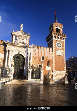Arsenale gateway Castello sestier Venice Veneto Italy Stock Photo