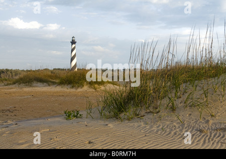 Sunrise, Cape Hatteras Lighthouse in North Carolina Stock Photo