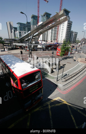 Energy efficient Vauxhall Cross bus station terminus the second busiest bus station in London Stock Photo